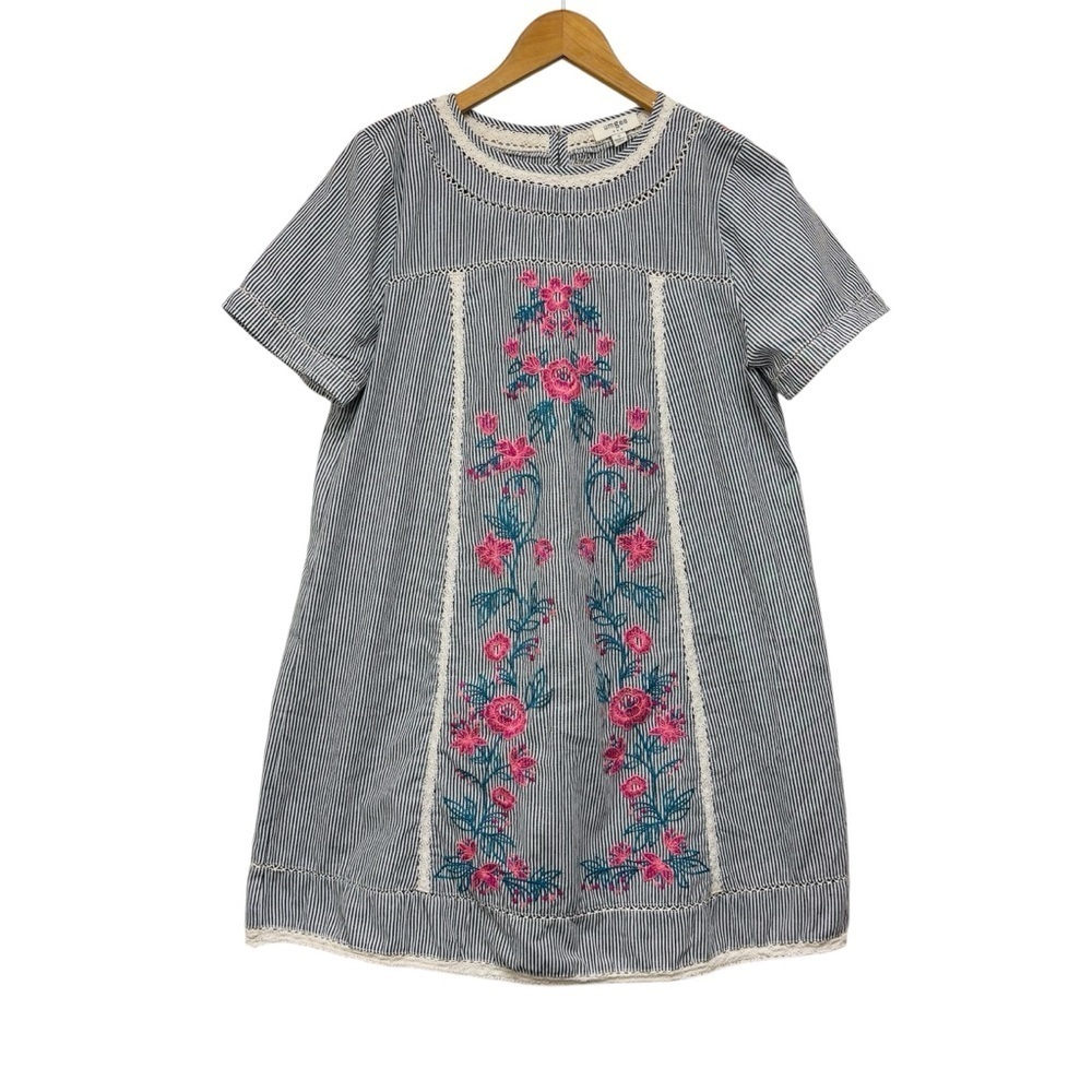 Bungee Floral Embroidered Babydoll Dress